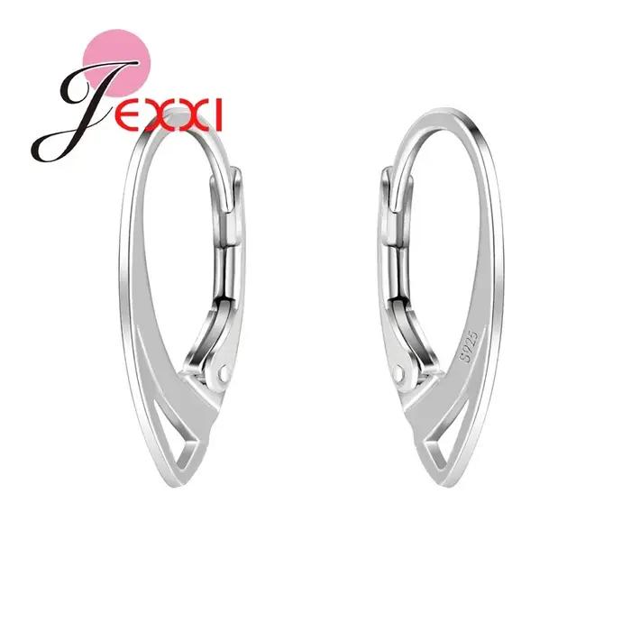 Connecteur de boucles d'oreilles en argent S925, accessoires de bricolage, accessoires exécutifs, bi
