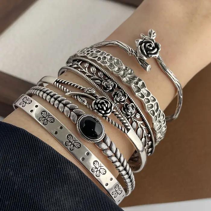 Bracelet en métal 100% argent Sterling 925 massif pour femmes