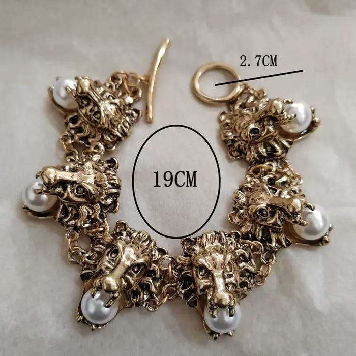 Bracelet de perles de Lion Vintage, bijoux pour femmes
