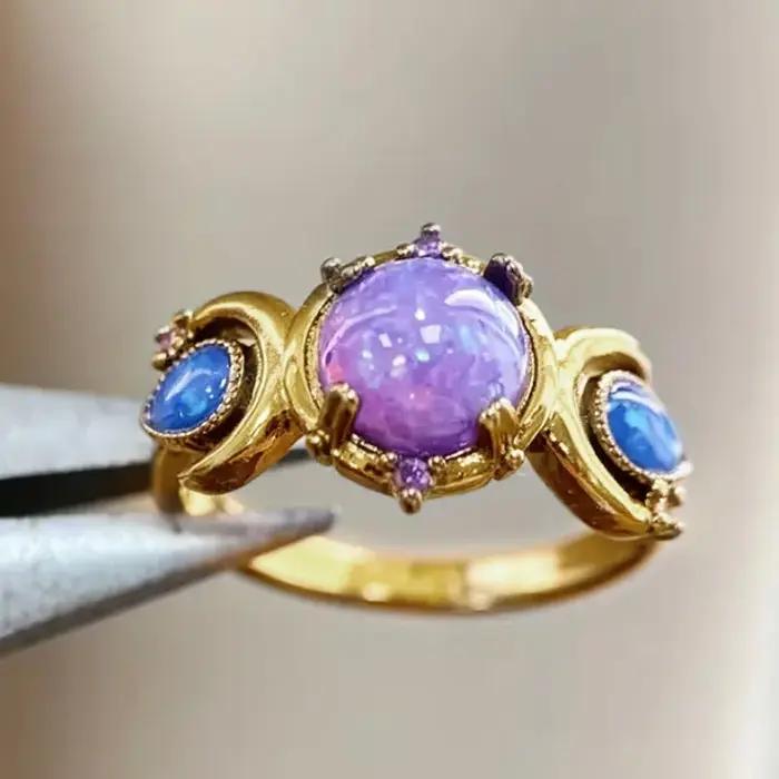 Bague d'index de style palais rétro - Plaqué or