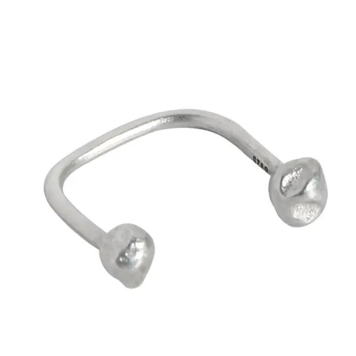 F.I.N.S – bague de doigt en argent Sterling S925, anneau en forme de U, Design minimaliste coréen IN