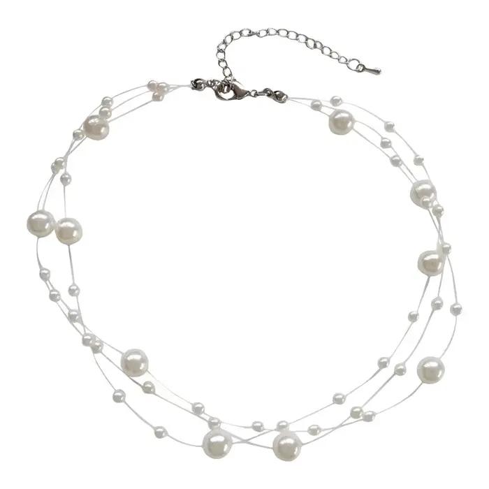 Collier de perles multicouches tendance