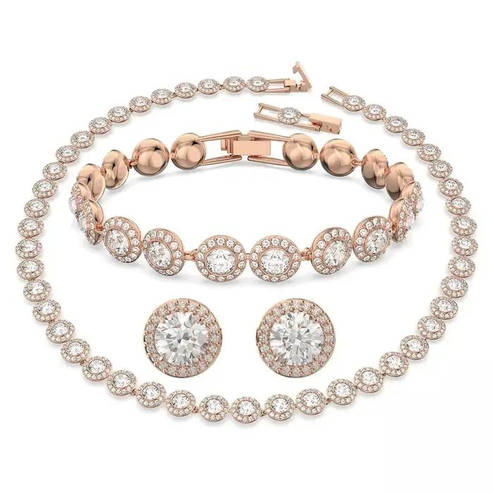 Ensemble de bijoux rond 2026, boucles d'oreilles, bracelet, collier uniques, pour le quotidien, les fêtes et les banquets