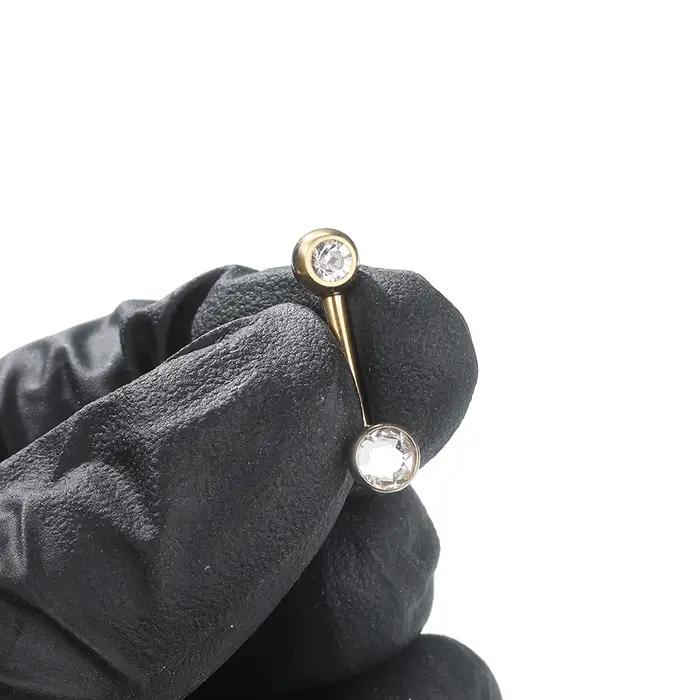 Piercing de Capuche Vertical en Titane pour Femme Bijoux de Corps Anneau de Ventre Fleur Jules Clip CZ Occasions Spéciales