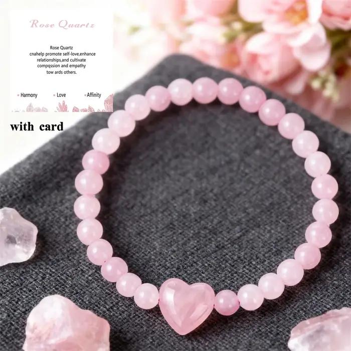Bracelets en quartz rose pour femmes