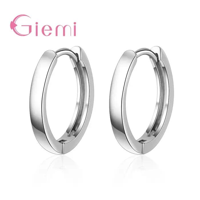 925 boucles d'oreilles en argent Sterling Style concis bijoux de mode pour femmes filles anniversair