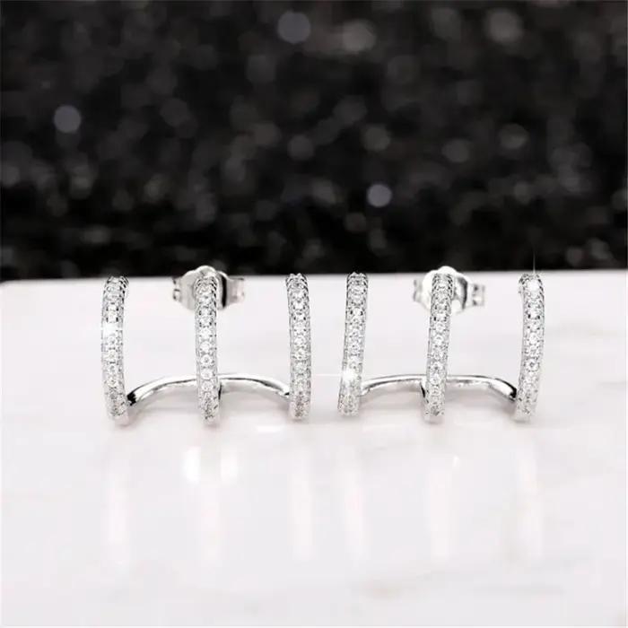 Boucles d'oreilles tendance en argent Sterling 925