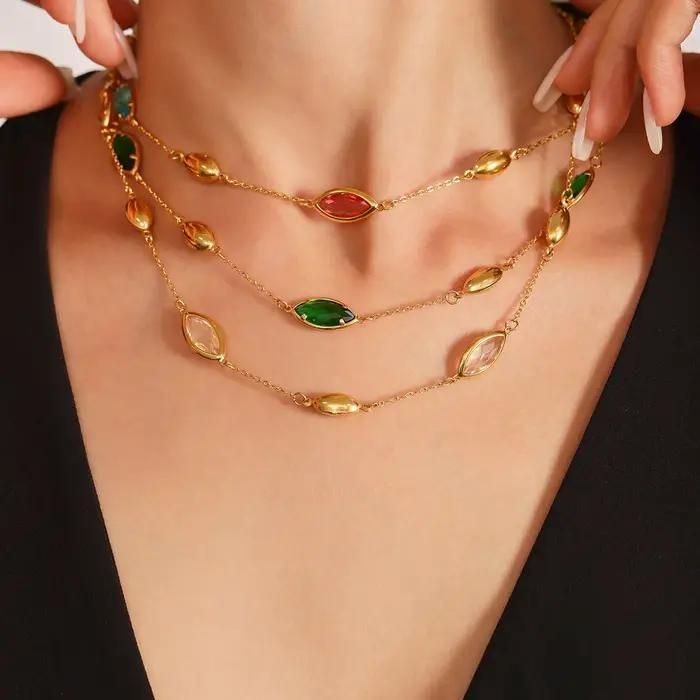 Collier Chic en acier inoxydable pour femmes