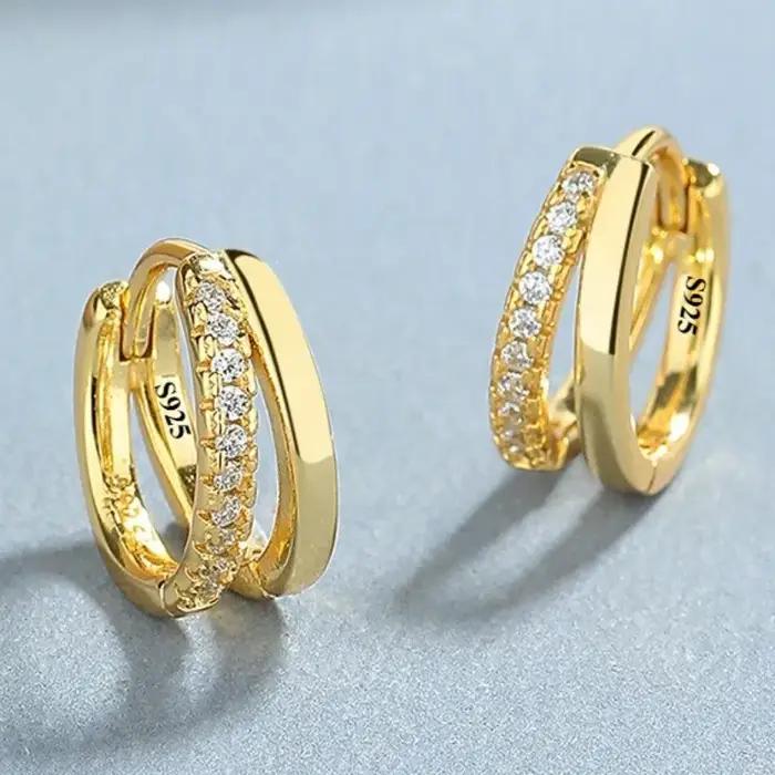 Boucles d'oreilles circulaires en acier inoxydable pour femmes