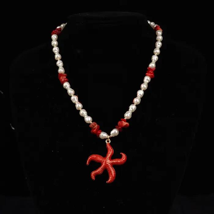 Pendentif Perle Ir régulière Perle de Mer Rouge Bijoux de Mode Style Carillon Cadeaux de Vacances Accessoires de Plage Occasions Spéciales