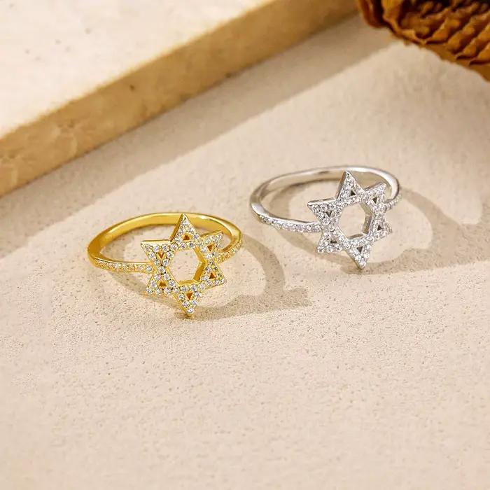 Bague en argent sterling 925 sertie de zircon éblouissant élégante pour femmes occasions spéciales anniversaire soirée fête quotidienne