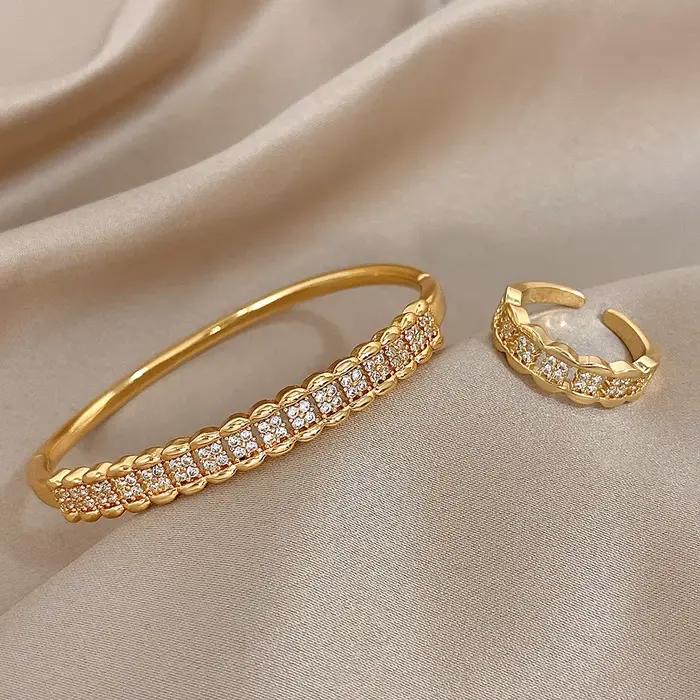 Bracelet de luxe multicouche en Zircon incrusté de Micro pour femmes