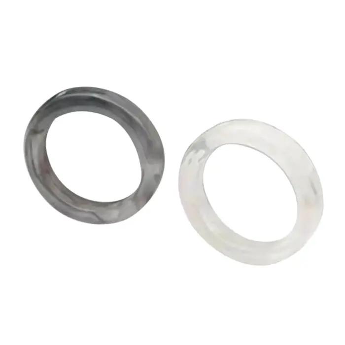 Anneaux en résine acrylique minuscules empilables pour femmes et adolescents, blanc et noir, bagues minimalistes pour diverses occasions