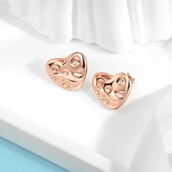 Boucles d'oreilles en argent sterling 925 serties de zirconium blanc pour femmes, bijou romantique et hypoallergénique pour occasions spéciales