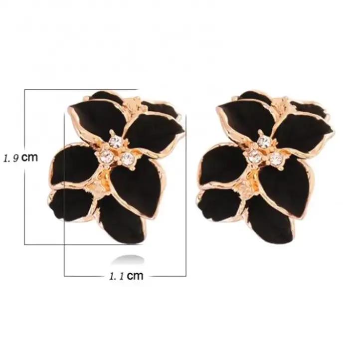 Boucles d'oreilles fleur de gardénia pour femmes