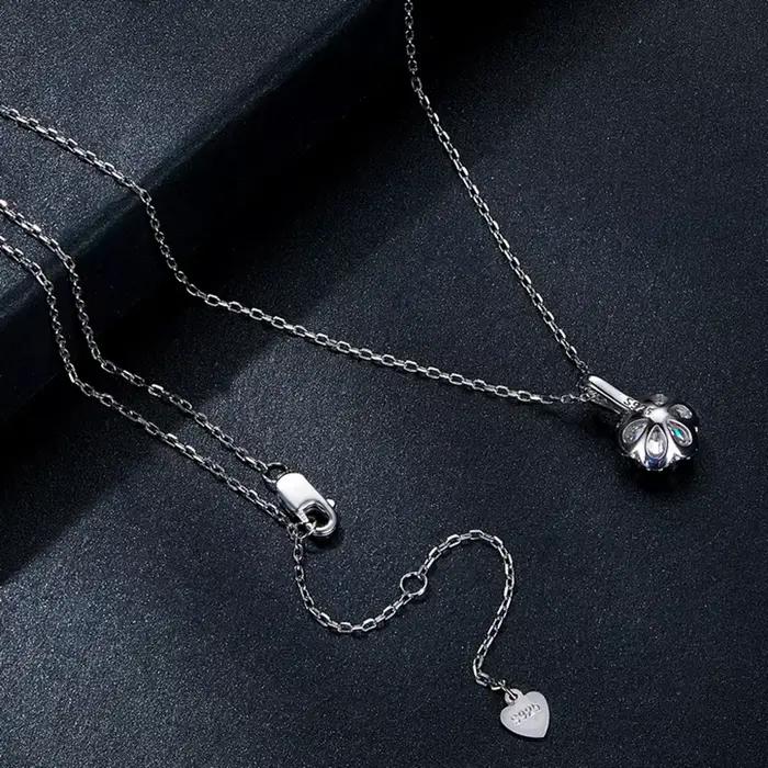 Bamoer U – collier Moissanite 1CT en argent Sterling 925