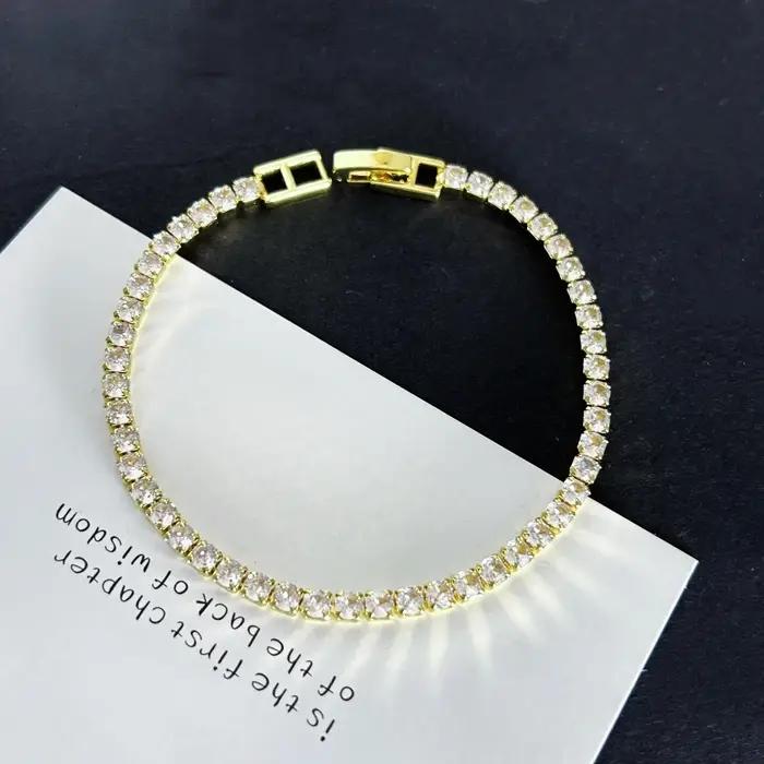 Bracelets de Tennis en acier inoxydable pour femmes