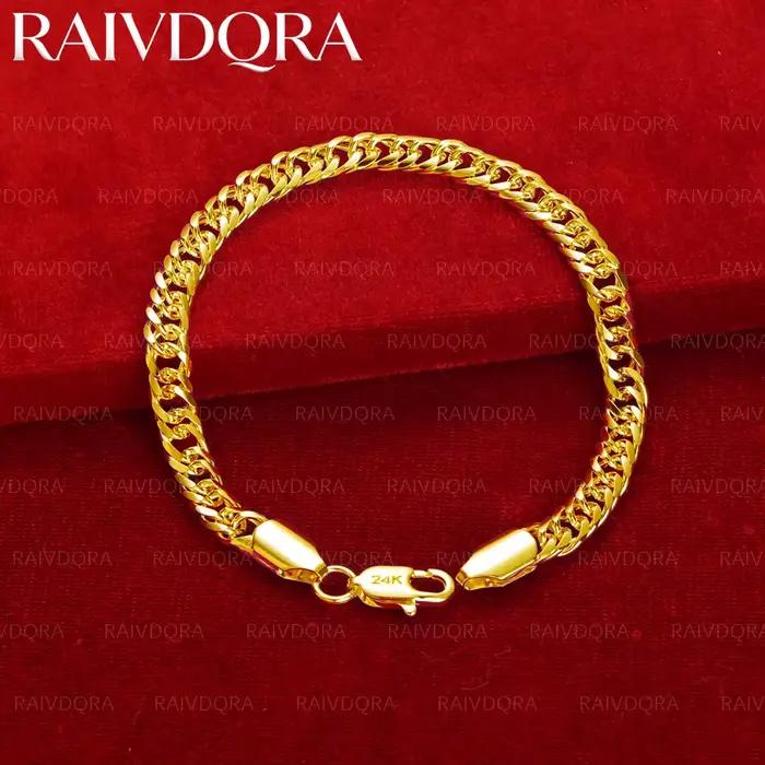 Bracelets plaqués or 18 carats pour femmes et hommes