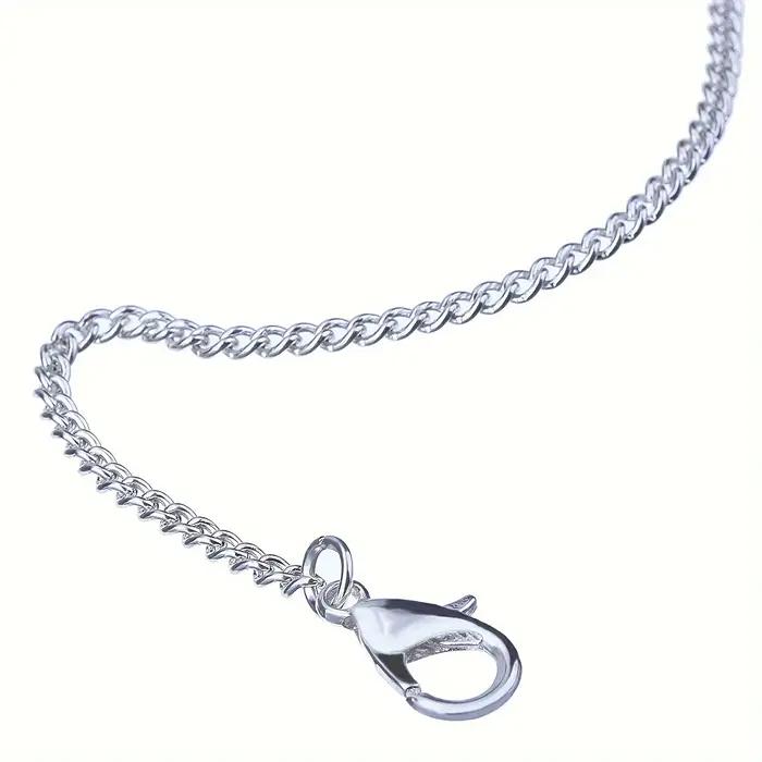10 pièces 45-61 cm couleur argent 1.5mm O chaîne collier pour hommes femmes bijoux de mode