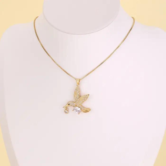 Nidin – collier colibris pour femmes et filles