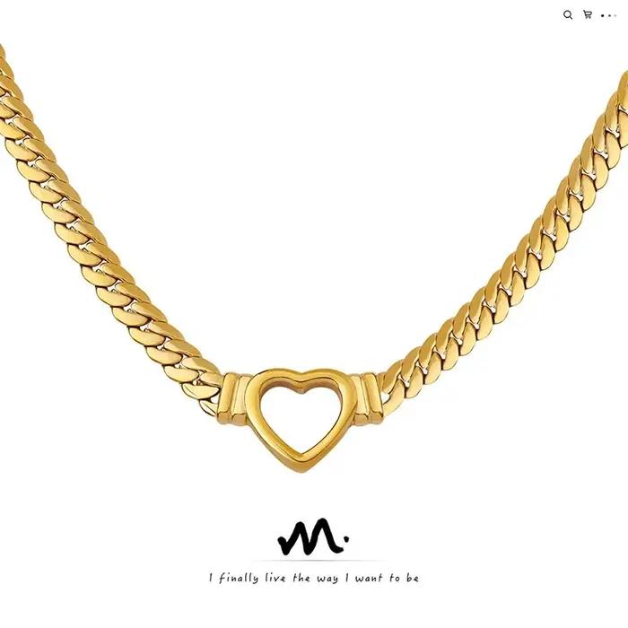 Collier en or pur 24 carats 9999 style classique en forme de cœur bijoux de luxe pour femmes occasions spéciales anniversaire avec certificat GDTC