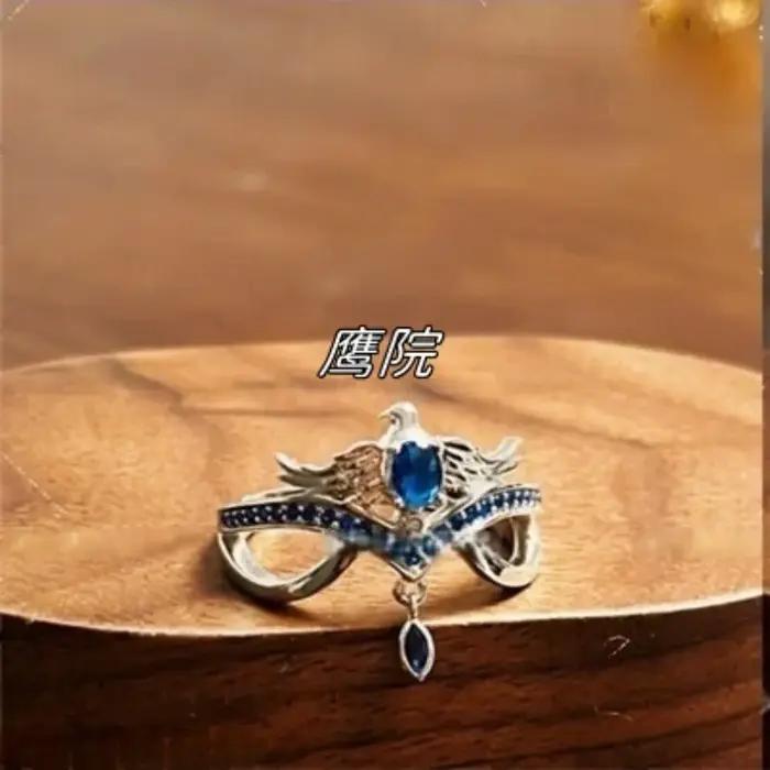 Bague de Poudlard Gryffondor Serpentard Serdaigle Poufsouffle plaquée argent 925 pour femmes et hommes design original occassions spéciales