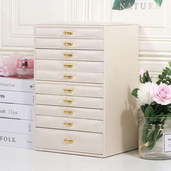 Grande boîte de rangement pour bijoux pour femmes