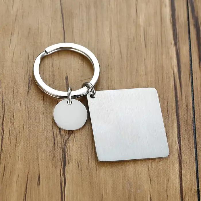 Porte-clés personnalisé en acier inoxydable, calendrier personnalisé, gravure de date spéciale, brel