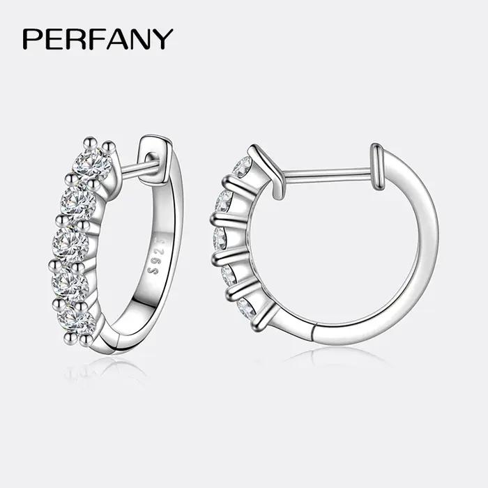 PERfissurainers-Boucles d'Oreilles en Moissanite pour Femme
