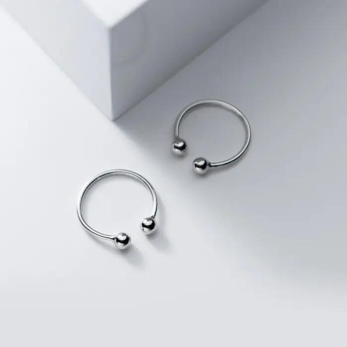 La Monada perle femmes bague 925 en argent Sterling bagues minimalistes