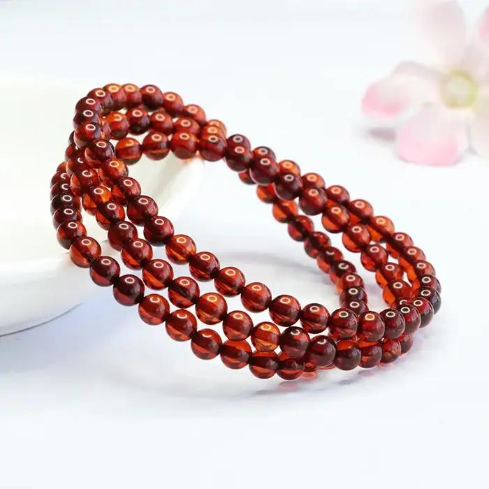 Collier en ambre naturel baltique pour femme