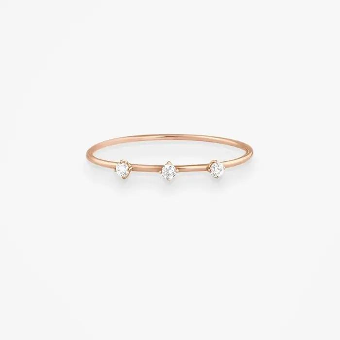 Bague en diamant de style minimaliste Hip hop pour femmes