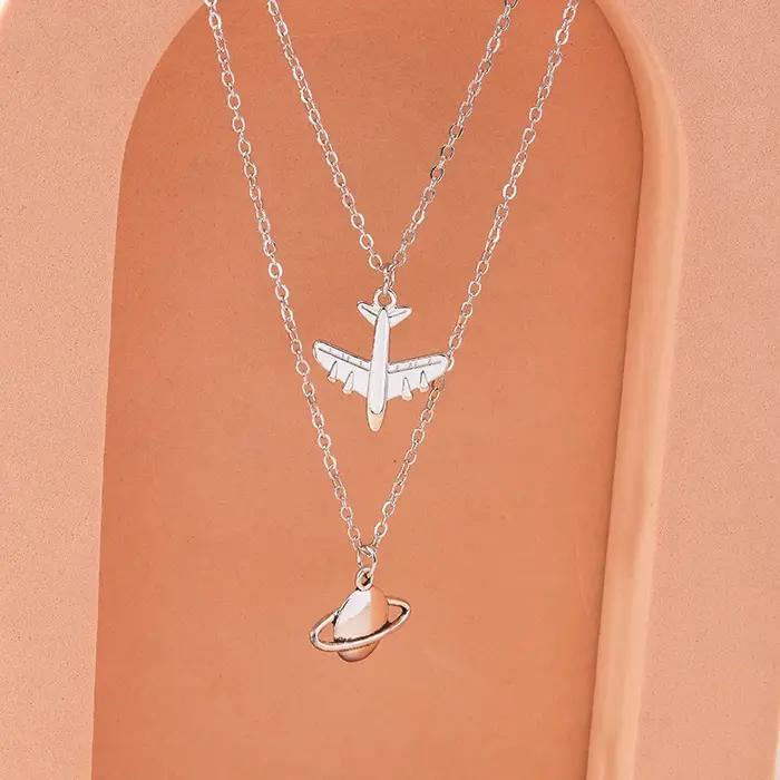 Aihua mode infini pendentif collier pour femmes or argent couleur chaînes infini symbole fête Collares bijoux sur le cou