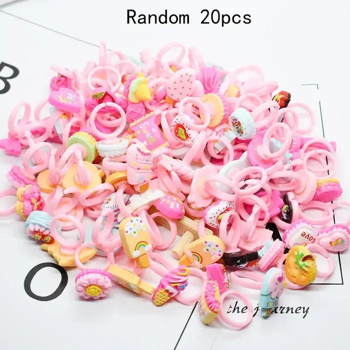 Bagues mignonnes pour filles style gâteau et desserts pour occasions spéciales parties anniversaires et jeux thé fantaisie imaginative