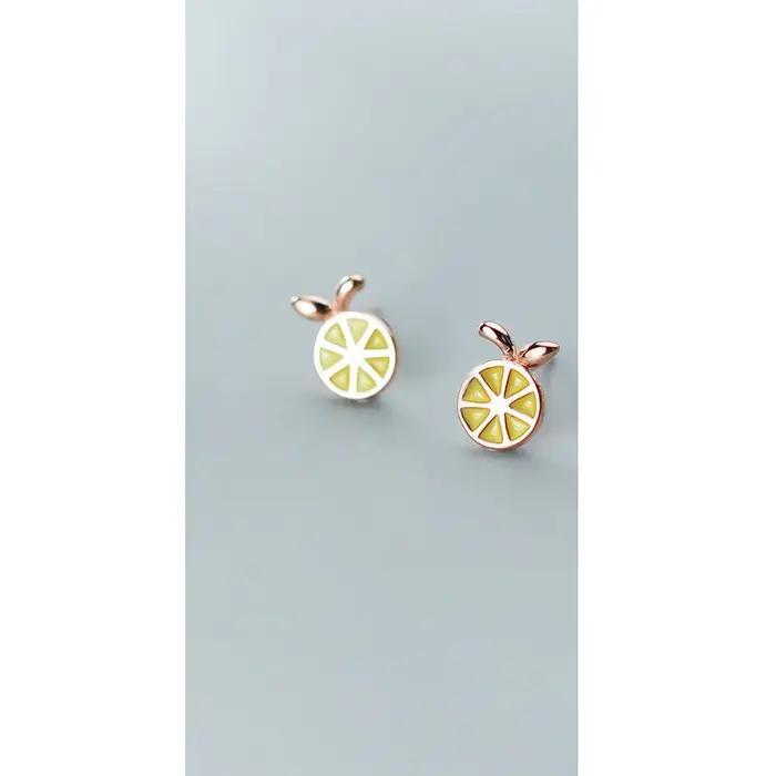 La Monada – petites boucles d'oreilles citron pour femmes