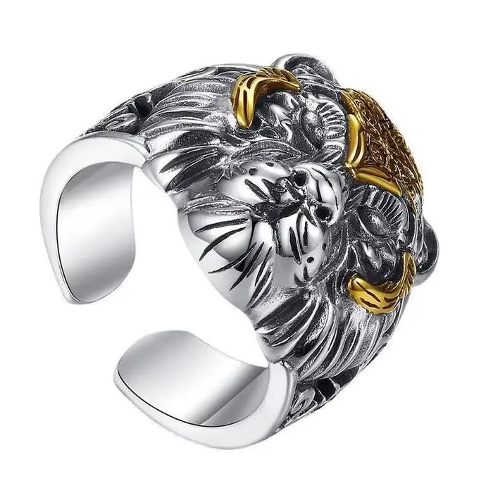 Nouvelle bague en argent sterling 925 motif tigre pour femme