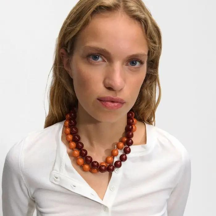 Bohême perle ronde colorée colliers pour femmes mode Banquet coloré géométrique bijoux collier Party Ч®к Gub Kralen Ketting