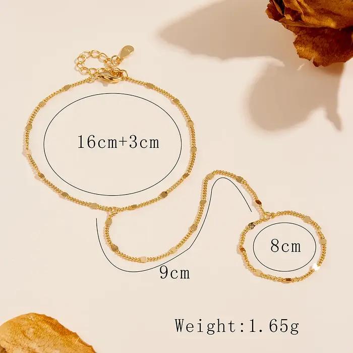Bracelet chaîne de plage tendance en argent sterling S925