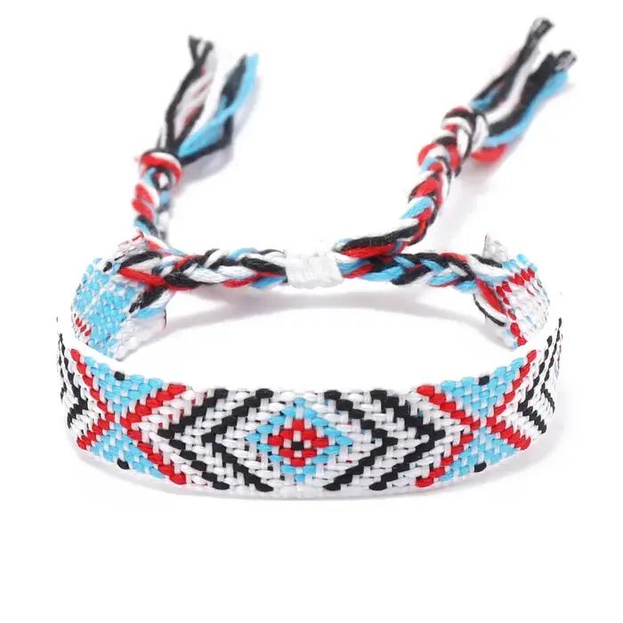 Bracelet bohémien Simple et coloré à franges népalaises pour femmes