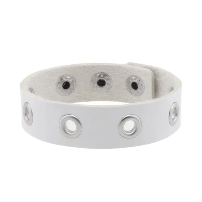 Bracelet Edgy Punk Goth en cuir PU avec design minimaliste et couleurs audacieuses pour femmes, parfait pour les occasions spéciales et les tenues décontractées