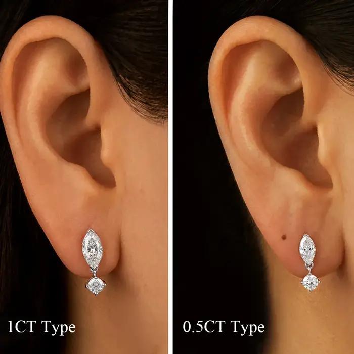COSYA – boucles d'oreilles en moissanite pour femmes