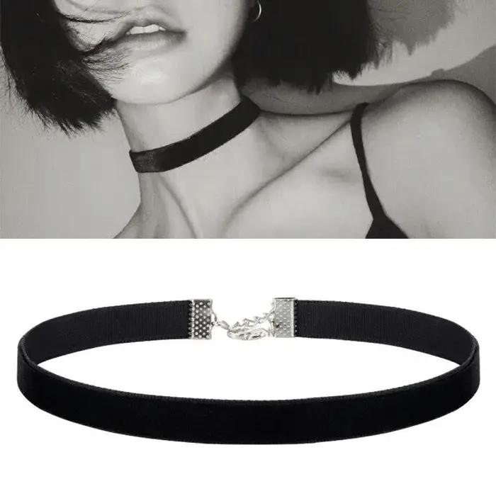 Collier ras du cou gothique en velours noir