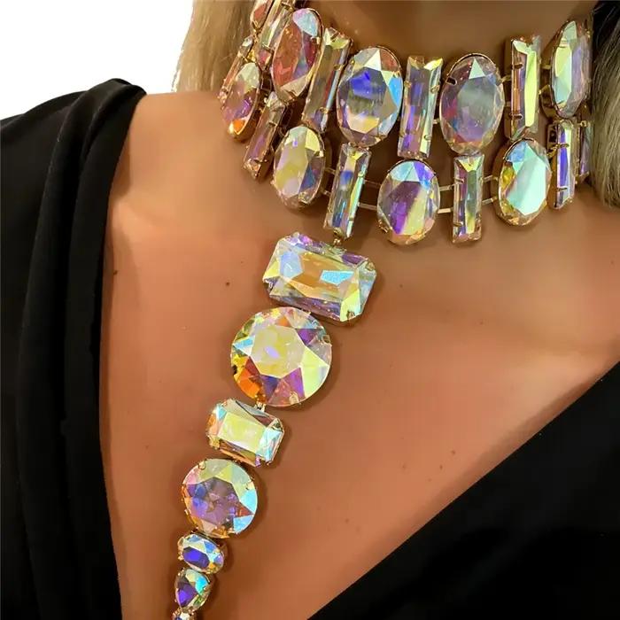 Grand collier en cristal AB