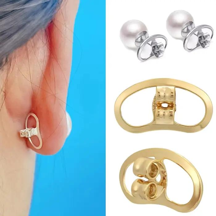 Bouchons de sécurité pour boucles d'oreilles en métal blanc ou noir pour la fabrication de bijoux et les projets DIY occasions spéciales