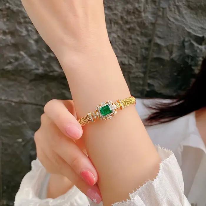 Bracelet en argent 925 serti de zirconium blanc à la mode pour femmes occasions spéciales mariage