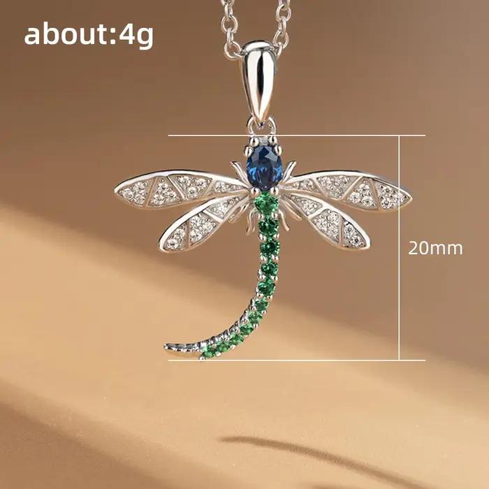 Huitan Collier Pendentif Libellule Coloré Exquis pour Femme