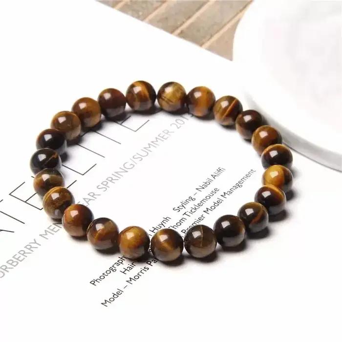 Bracelet yeux de tigre 100% naturel véritable pour hommes et femmes