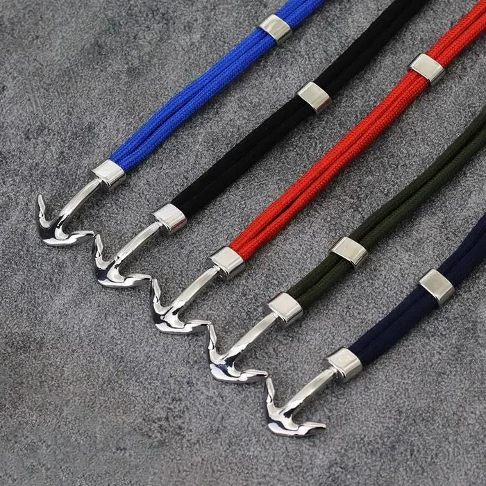 Nouvelle mode Ancchor Bracelet pour hommes sauvetage en plein air survie Paracord Braslet nautique Wrap chaîne Braclet Pulseria Hombre Joias