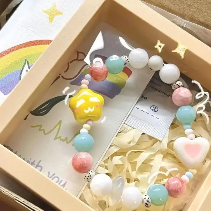 Bracelet mignon en forme de cœur et d'étoile pour femme