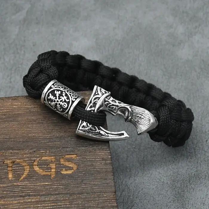 Bracelets en perles Runes Viking Nordiques Trinité pour Hommes